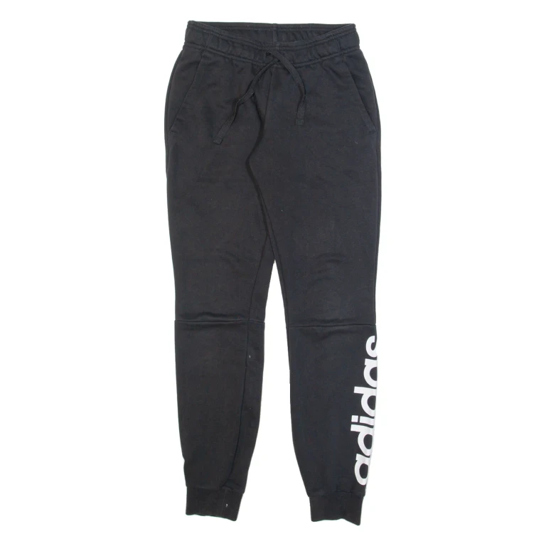 ADIDAS Womens Joggers Black Tapered XS W26 L28