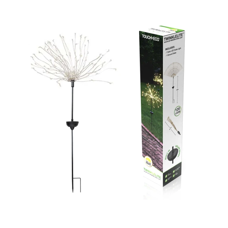 Solar Powered Twinkle-Lite LED Garden Sparkler Stake Light