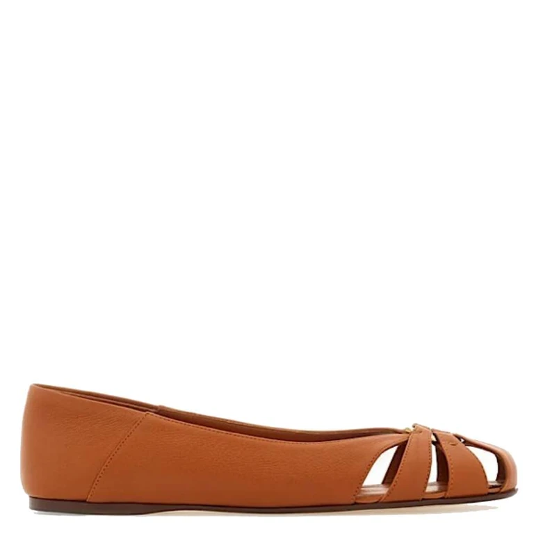 Ferragamo Aurelie Gancini Ornament Ballet Flats