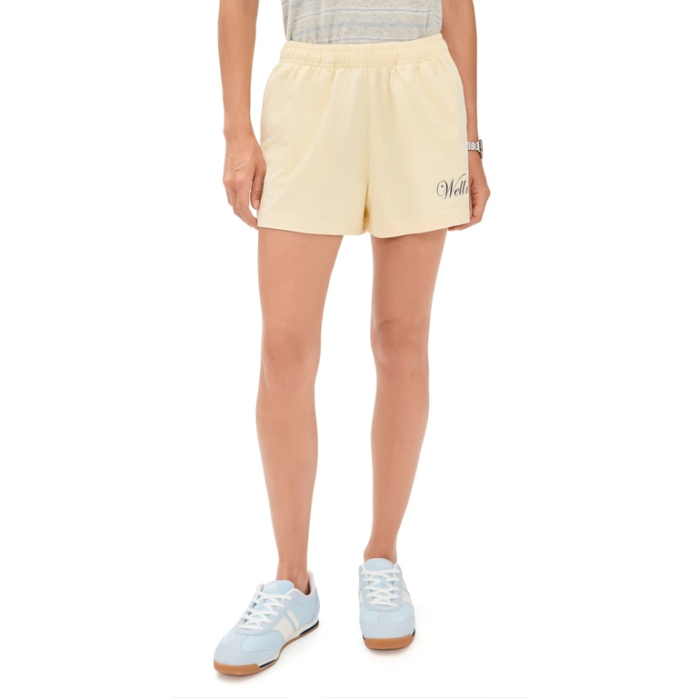 Sporty & Rich Avenue Disco Shorts Almond M