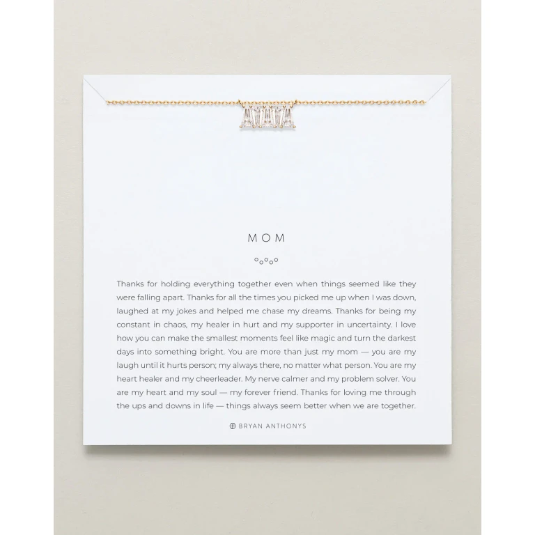 Mom Baguette Dainty Necklace