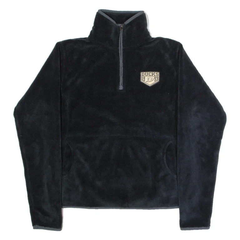 NHL Womens Fleece Black 1/4 Zip L