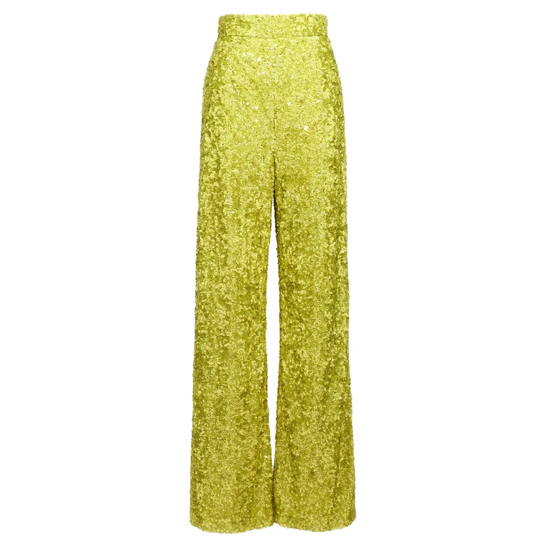 Bicolor Polyamide Flared Pants - Women