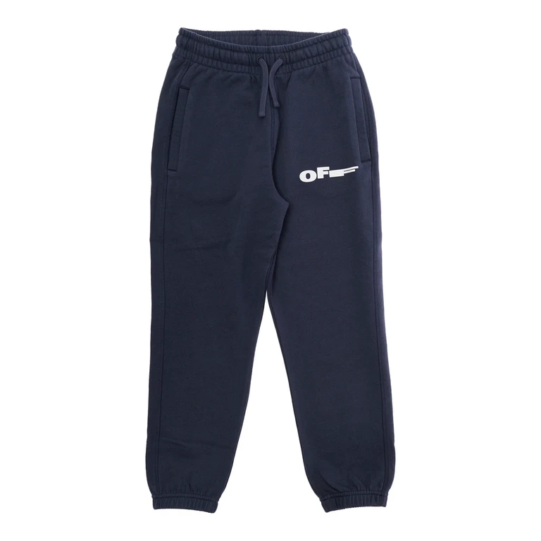 Off-White Kids Boy's Cotton Track Trousers with Drawstring Waist and Logo (44BCH001S26F003410)
