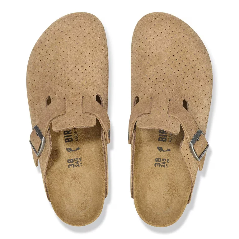 Unisex Boston Suede Embossed Dotted New Beige