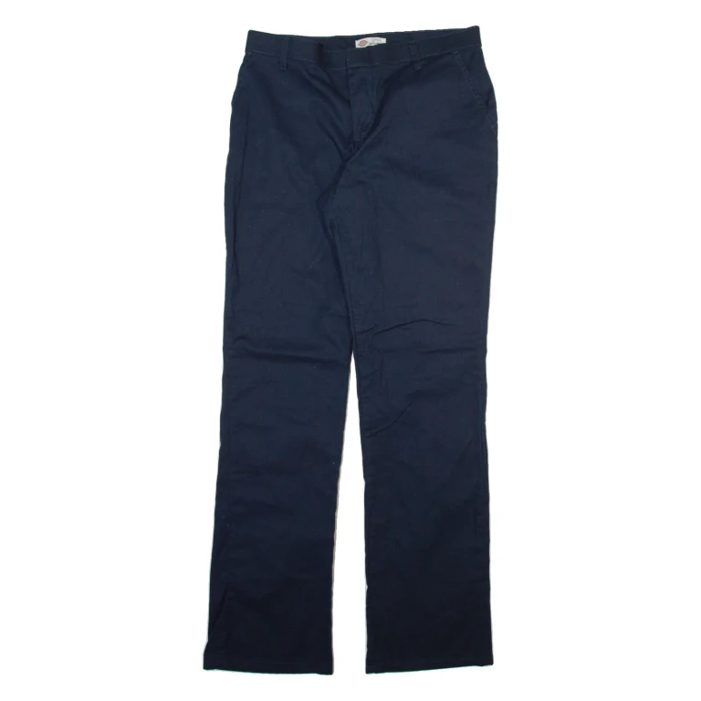 DICKIES Womens Trousers Blue Regular Straight W32 L34