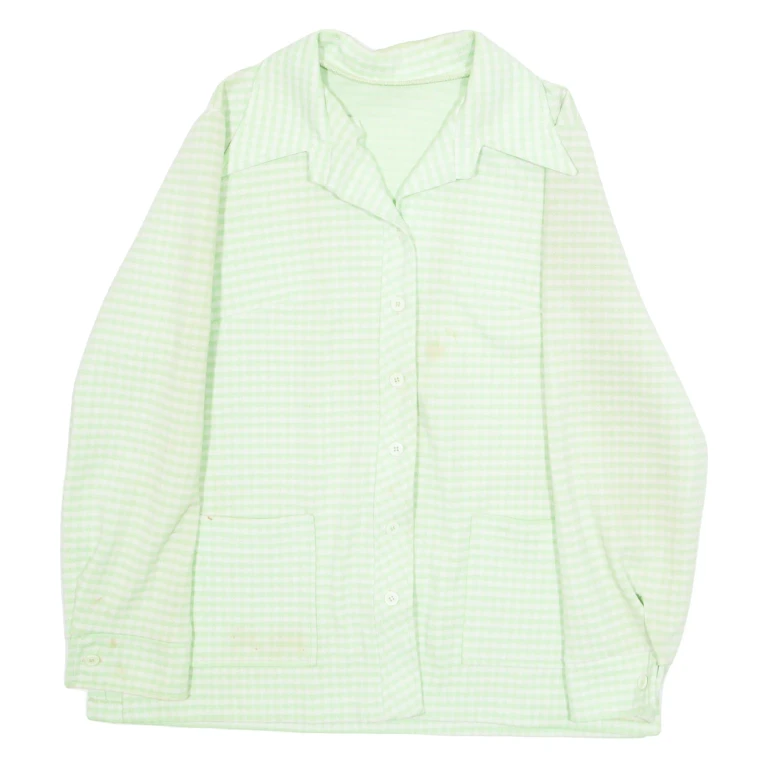 Womens Jacket Green Gingham M