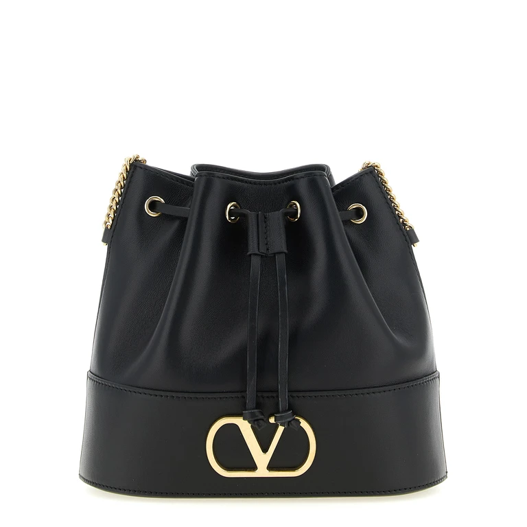 Valentino Garavani Black Lamb Leather Crossbody Bag - Women