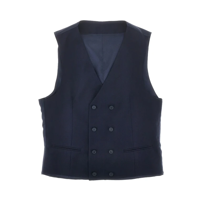BRERAS Double-breasted tailored vest Man 46