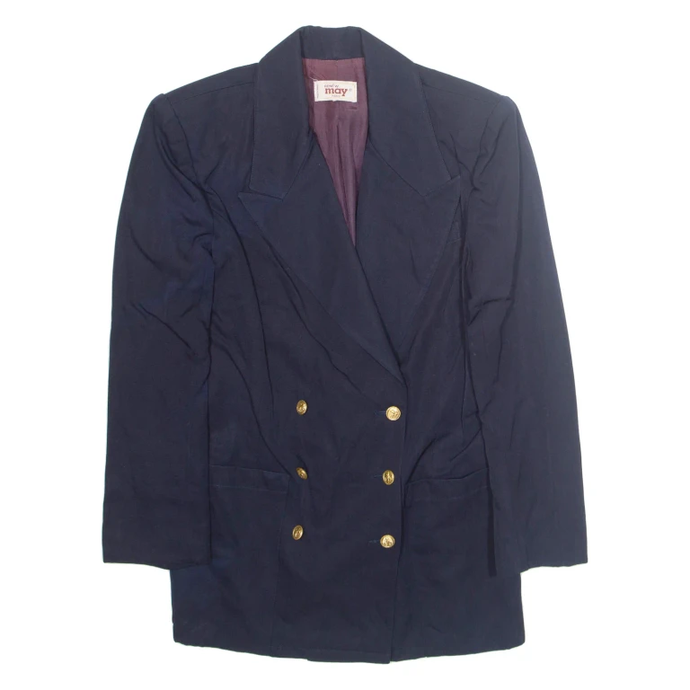 RENEW MAY Womens Blazer Jacket Blue M