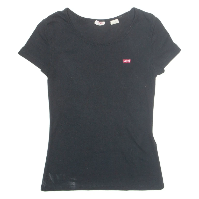 LEVI'S Womens T-Shirt Black XS