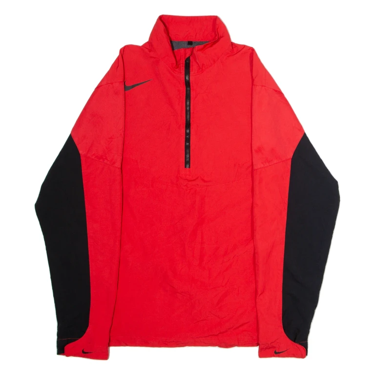 NIKE Golf Mens Pullover Jacket Red Colourblock S
