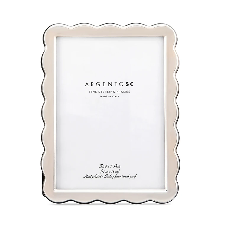 Argento Sc Scalloped Sterling Silver Picture Frame, 5 x 7