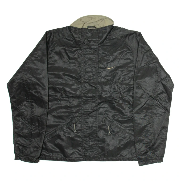 NIKE Mens Track Jacket Black Nylon L