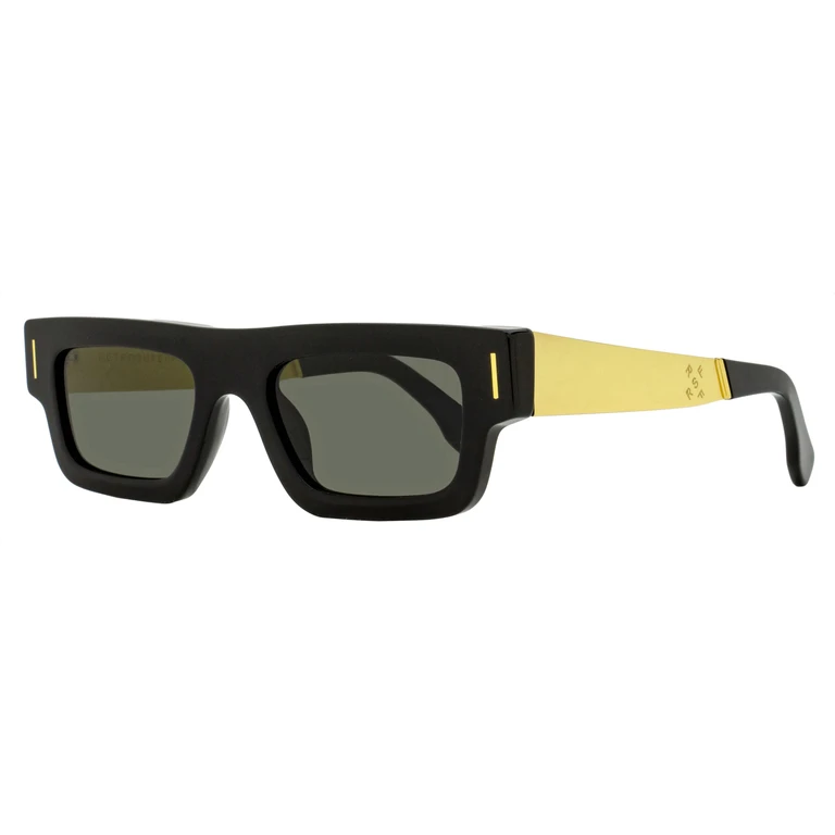 Retrosuperfuture Low-Profile Sunglasses Colpo Francis 5SC Black/Gold 52mm