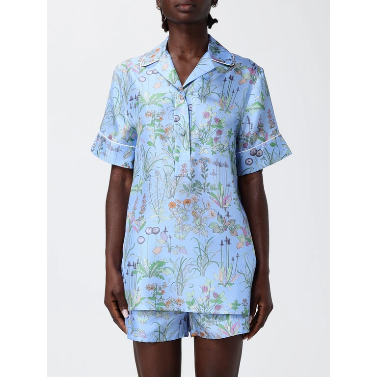 Shirt Woman color Gnawed Blue (855618ZAULE4340)