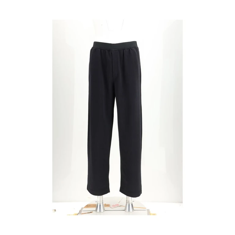 Black Cotton Casual Pants - Men