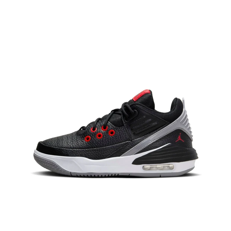 Grade School Max Aura 5 'Black Cement' Sneakers