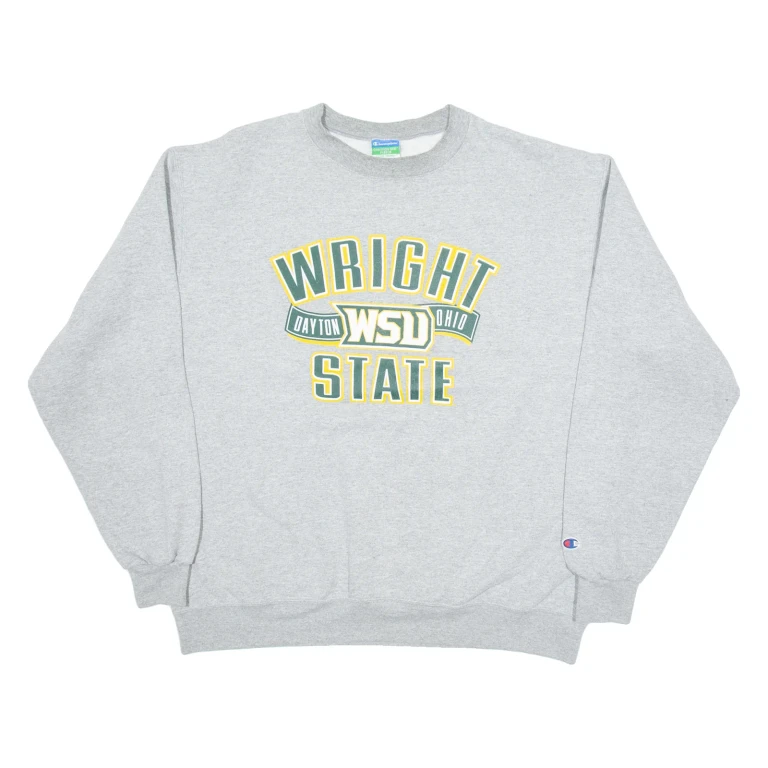 CHAMPION Wright Dayton Ohio State Mens Sweatshirt Grey USA XL