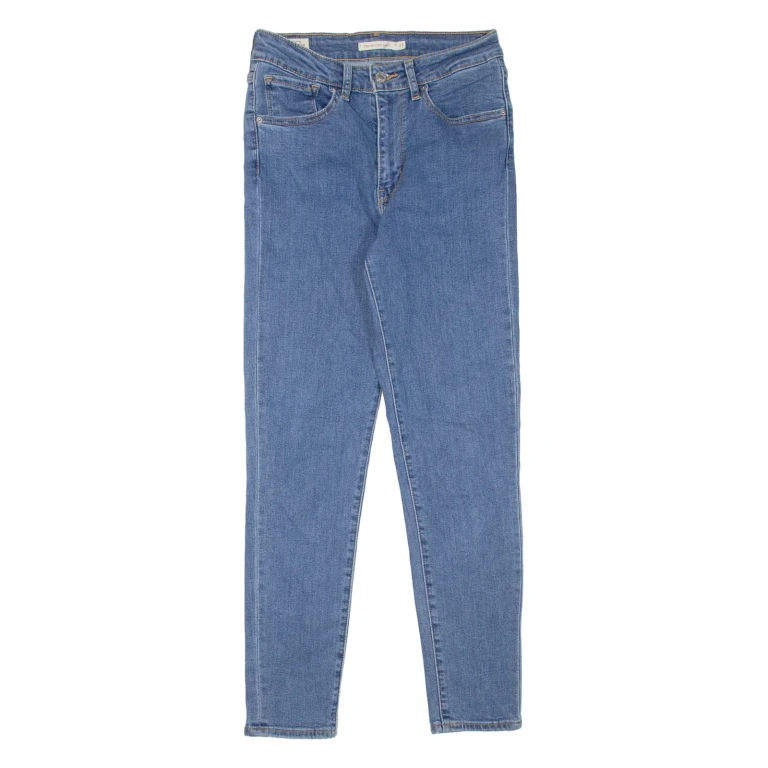 LEVI'S 721 High Rise BIG E Womens Jeans Blue Slim Skinny W27 L26