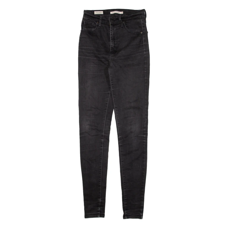 LEVI'S Mile High BIG E Womens Jeans Black Slim Skinny W26 L32