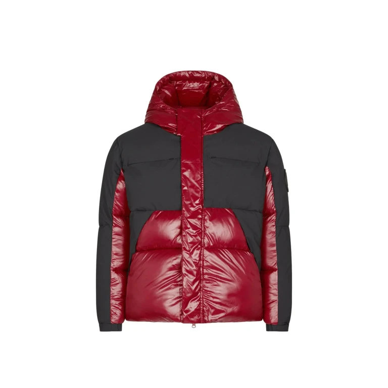 Luma Hooded Puffer Men Jacket Mineral Red/Black