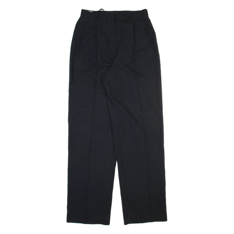 SPENGLER Womens Trousers Black Regular Straight Wool W26 L31