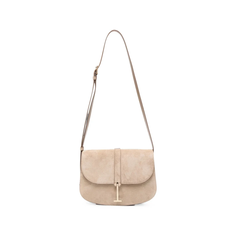 Small Kara T-bar Suede Crossbody Bag