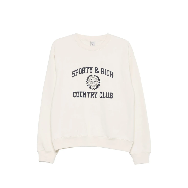 Sporty & Rich Logo-print Cotton Sweater