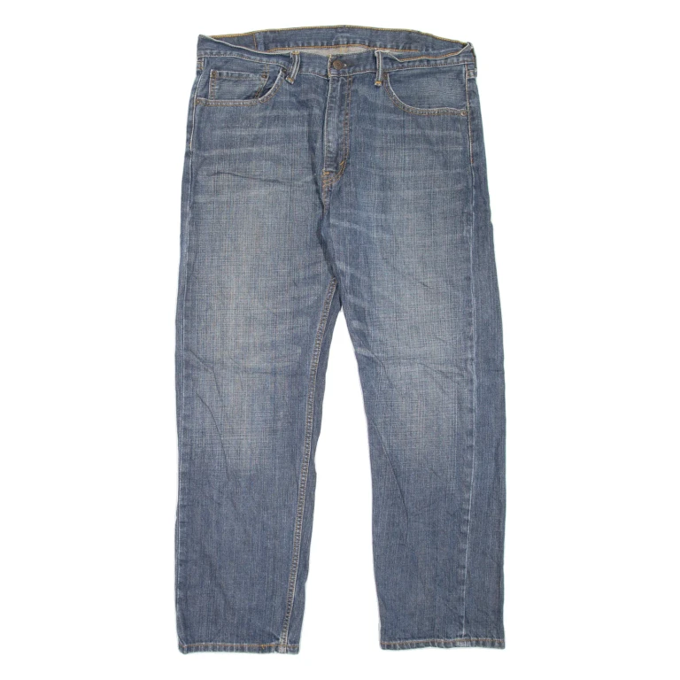 LEVI'S 505 Jeans Mens Blue Regular Straight Stone Wash W38 L30
