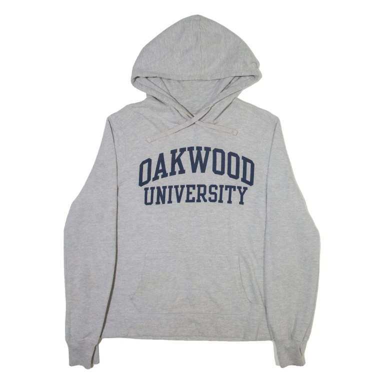 RED SHIRT Oakwood University Mens Grey Hoodie USA L