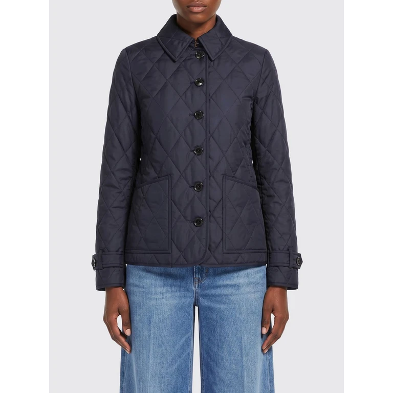 Quilted Slim Fit Short Down Jacket in Polyester with Button Closure (8100658)