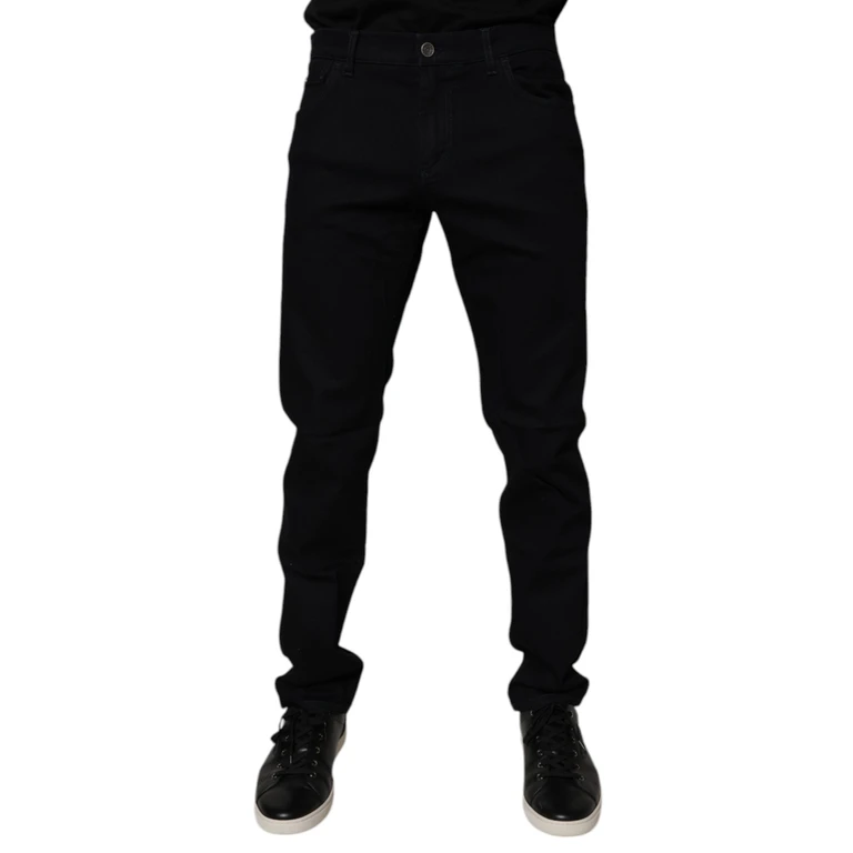 Dolce & Gabbana Black Cotton Stretch Slim Fit Men Denim Jeans Elastane Clothing - Men