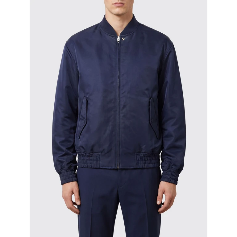 Waterproof Nylon Bomber Jacket with VLogo Signature (CIR45BET4ML)