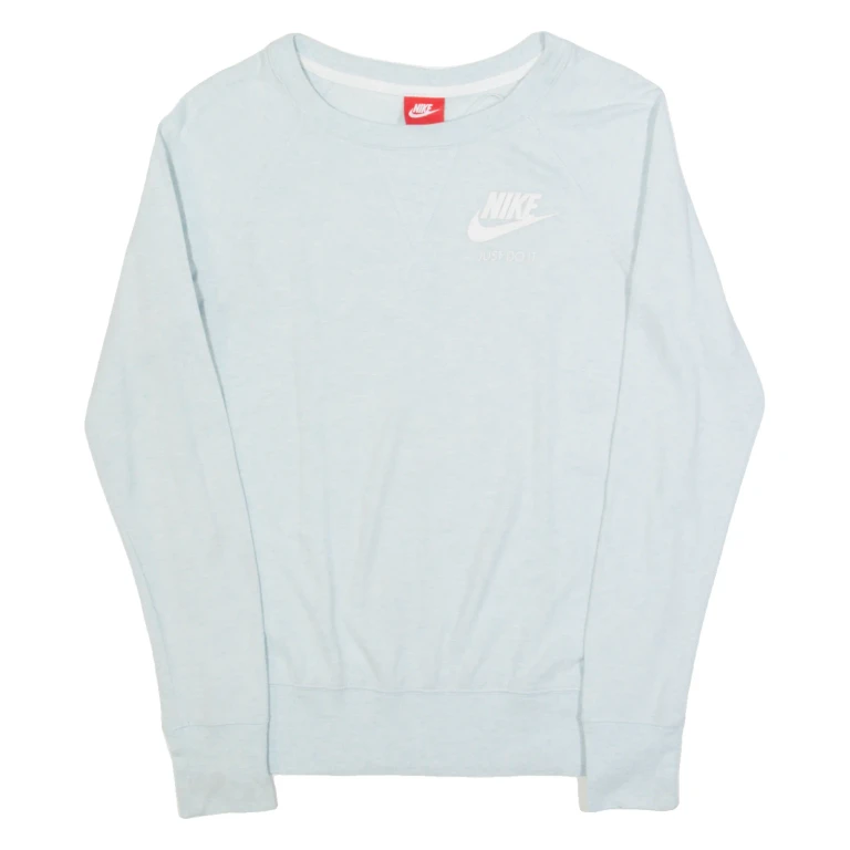 NIKE Mens T-Shirt Blue Long Sleeve XS