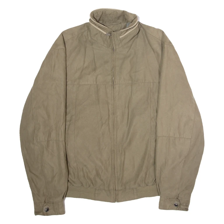 PIERRE CARDIN Mens Lined Jacket Beige Faux Suede L