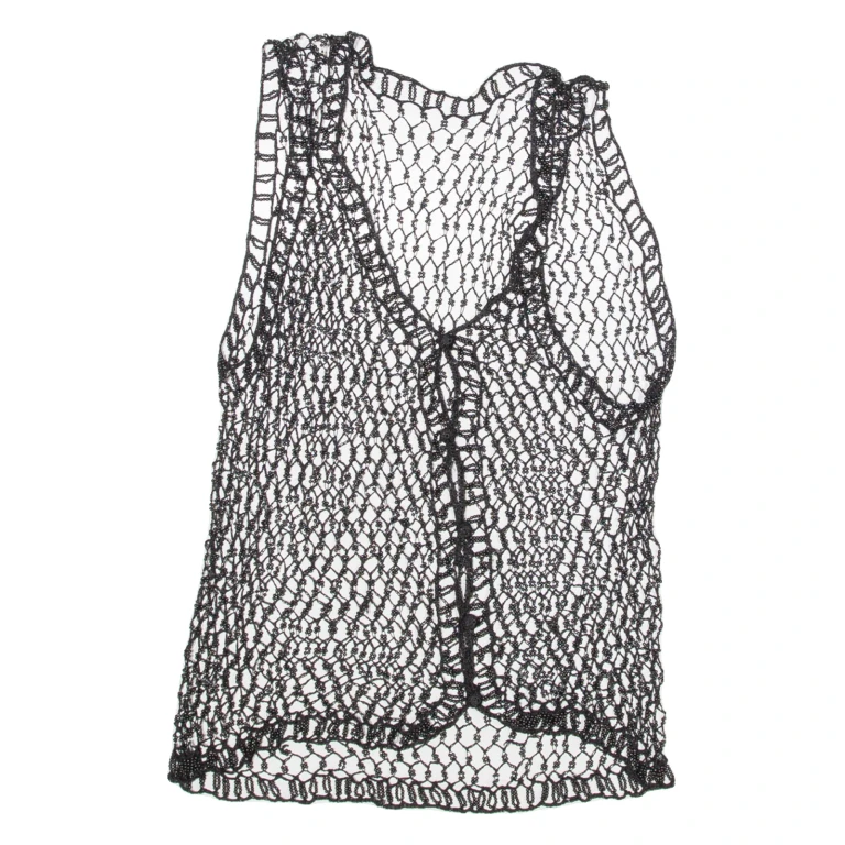 Womens Top Black V-Neck Sleeveless S