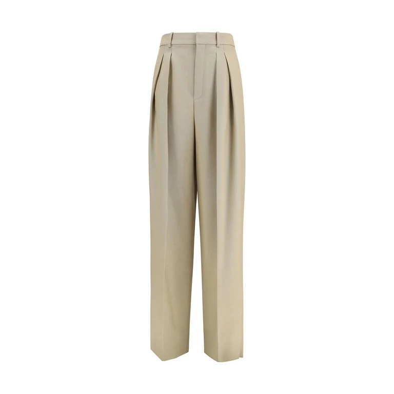 Saint Laurent Beige Wool Oves Aries Dress Pants - Women
