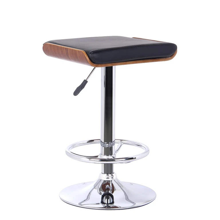 Java Black and Walnut Adjustable Height Bar Stool