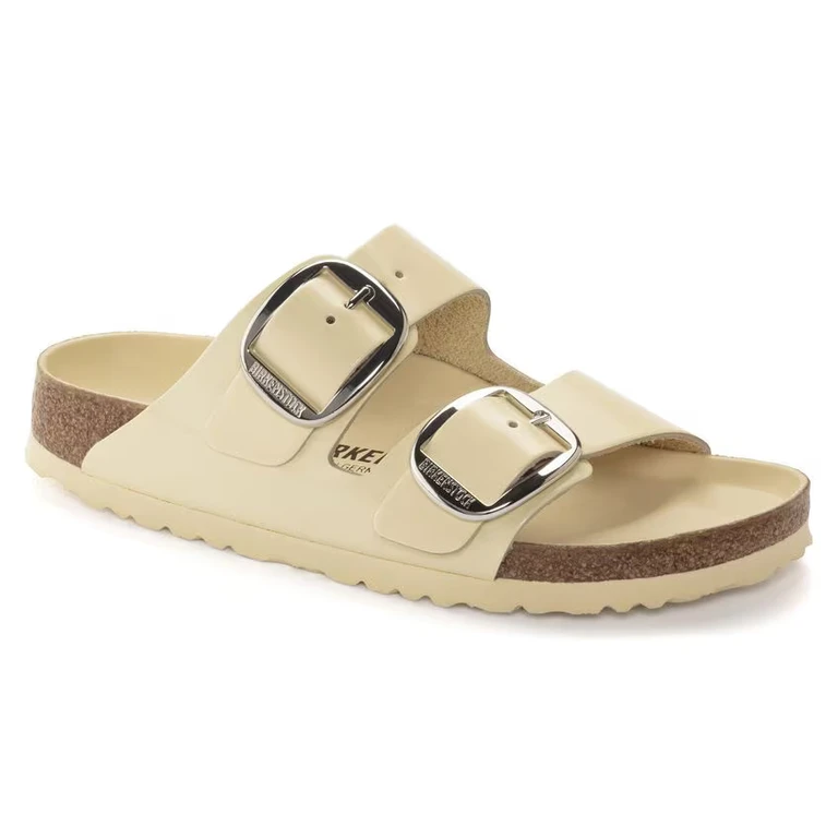 Unisex Arizona Big Buckle Natural Leather Patent High Shine Butter