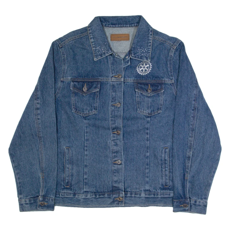 PORT AUTHORITY Womens Denim Jacket Blue 90s XL