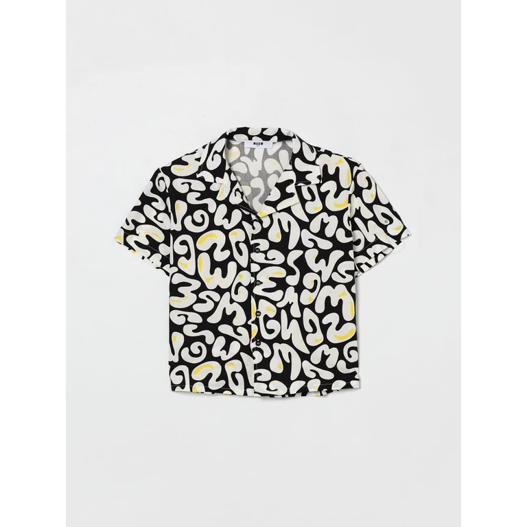 MSGM KIDS Shirt Kids color Black (S6MSJBSI256110)