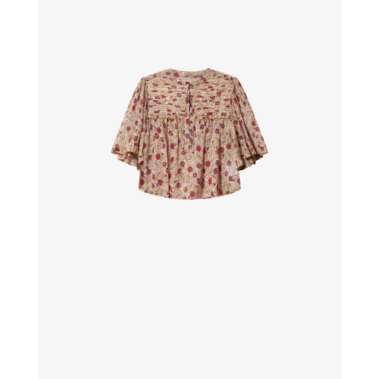Haut / Top Douna - Femme - Écru-framboise - Taille34 - Marant Étoile