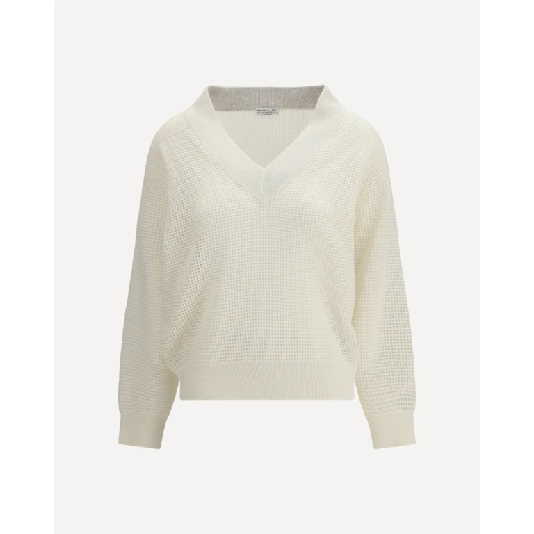 Damen Cashmere Netzpullover, Größe S