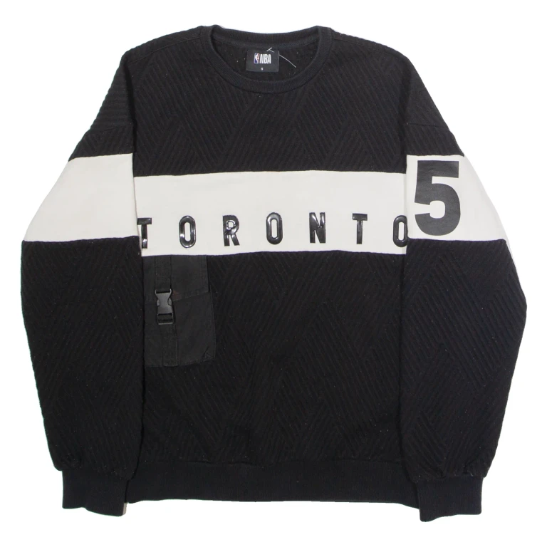 NBA Toronto Raptors Mens Sweatshirt Black Crew Neck USA S