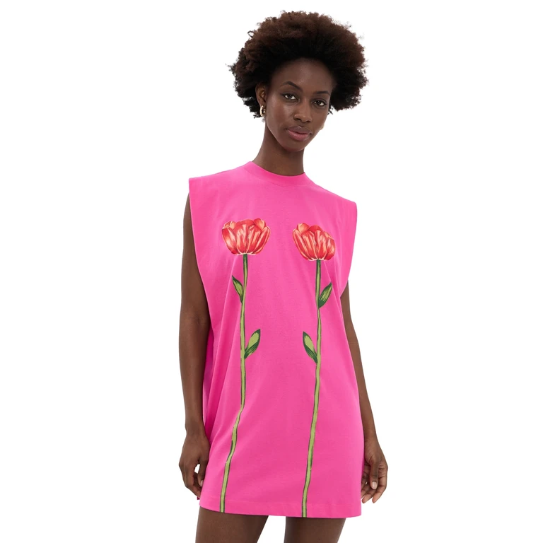 FARM Rio Tropical Rose Mini Dress Pink S