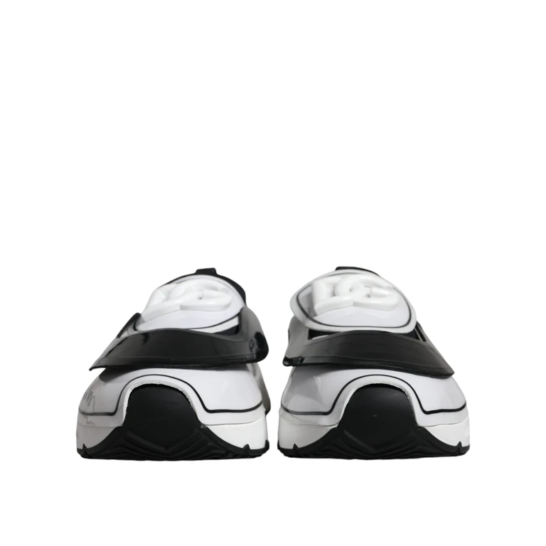 White Black Logo Plaque Daymaster Sneakers Shoes And Leather - Men