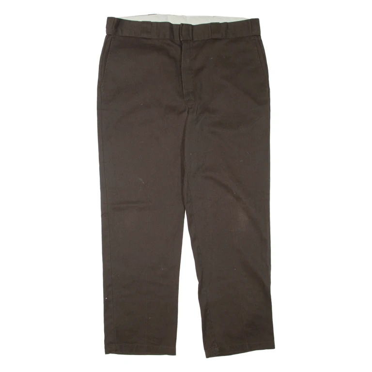 DICKIES Mens Trousers Brown Regular Tapered W38 L30
