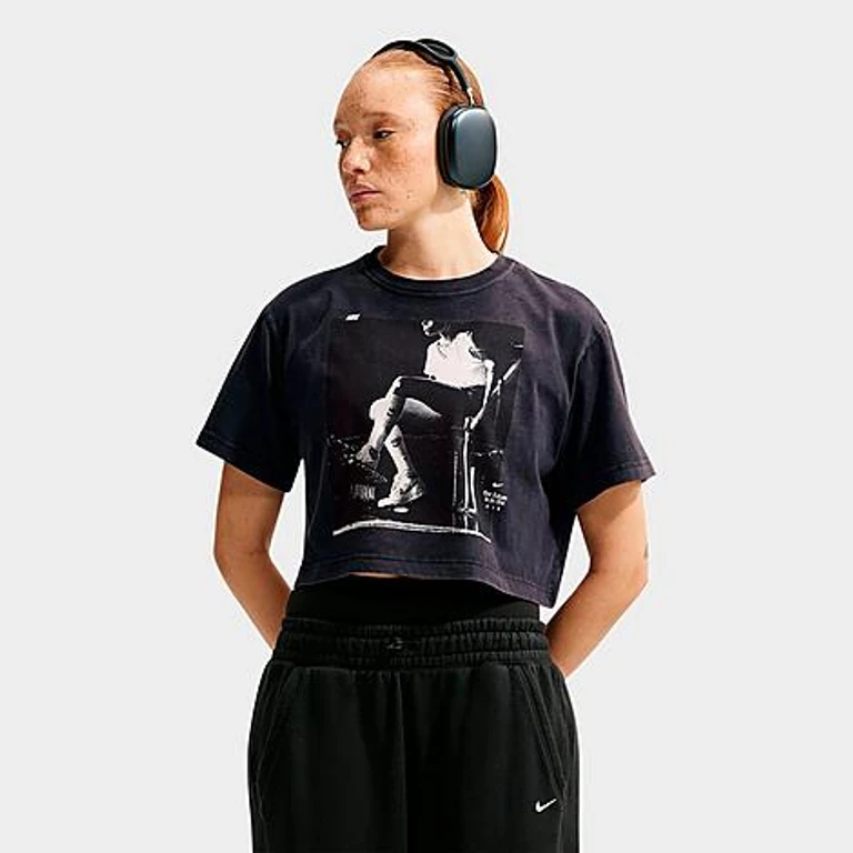 Women's Basketball Photo T-Shirt in Black Size: XS