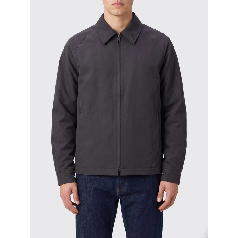 Shirt Jacket in Cotton and Cashmere Blend with Zip Closure (1333W5076ANT)